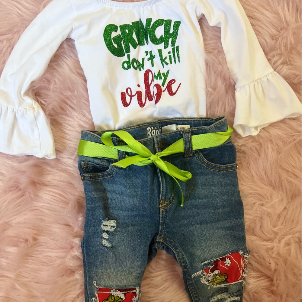 🎄 ADORABLE Custom made Grinch Outfit 🎄